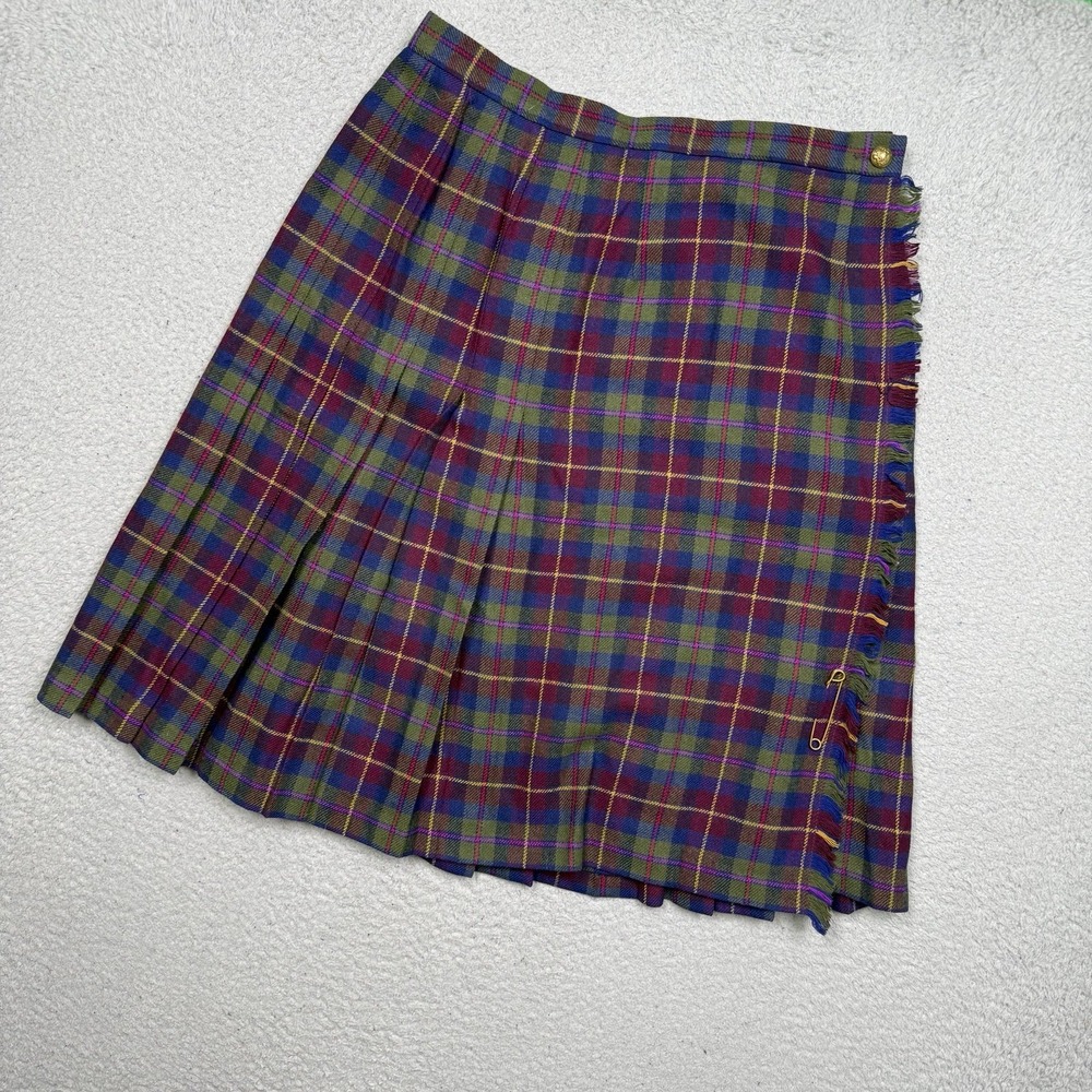 Vintage Pendleton Knockabout Wool‎ Plaid Kilt Skirt